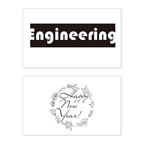 Tarjeta conmemorativa de Año Nuevo con diseño negro minimalista y acabado premium texturizado
