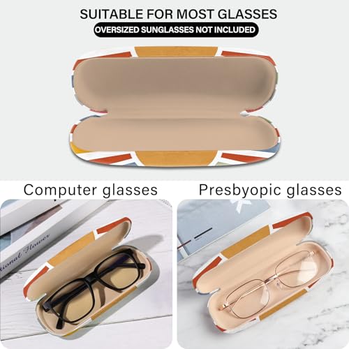Image of Eyeglasses Case Hard Shell Protective Case for Glasses Eyeglass Box with Cleaning Cloth for Girls Women Cute Aesthetic
