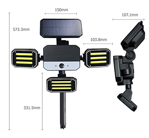 Bionic Floodlight Deluxe 50% Brighter By Bell+Howell Solar Lights Outdoor Motion Sensor Led Outdoor Lights Swiveling Light 108 High Power Led Bulbs In Adjustable Panels For Garden Patio As Seen On Tv #TOP5