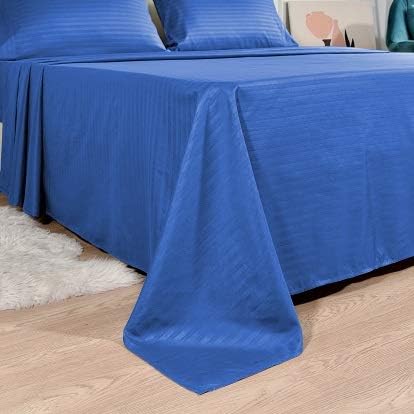 JÁCLER Twin 3 Piece Sheet Set- Microfiber Bedding - Bed Sheets - Extra Soft - Easy Fit - Breathable & Cooling Sheets - Comfy, Wrinkle, Fade - Stain Resistant– Stripe Royal Blue
