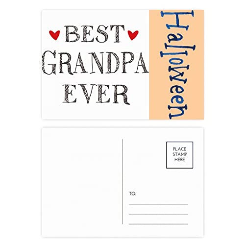 Cartes postales en cœur Best Grandpa ever pour la fête des grands-pères