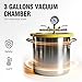 3 Gallon Vacuum Chamber with Pump Kit, 3.5 CFM Vacuum Pump with Stainless Steel Chamber, Degassing Chamber Kit with Tempered Glassc Lid, Oil, 4.92 ft Hose, for Degassing Resin Silicone