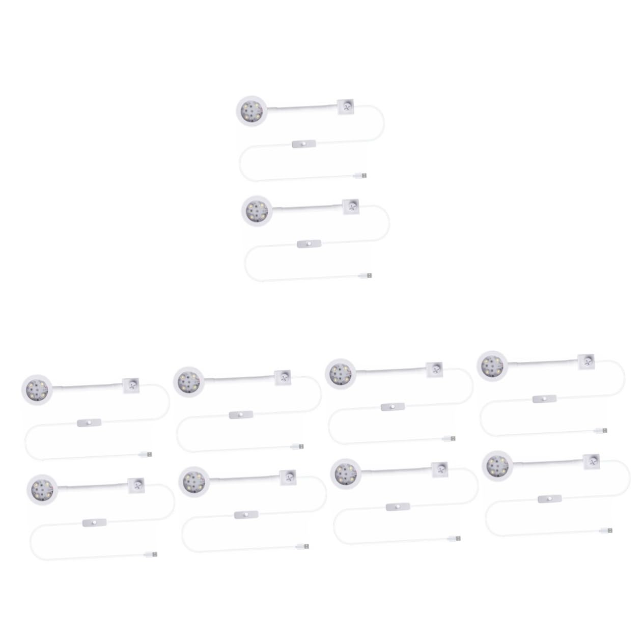 10 unidades linterna acuario luz pequeña USB acuario luz acuario bombillas mini pecera tanque de peces barra de luz mini bombillas tanque de peces lámpara de plástico LED relleno luz