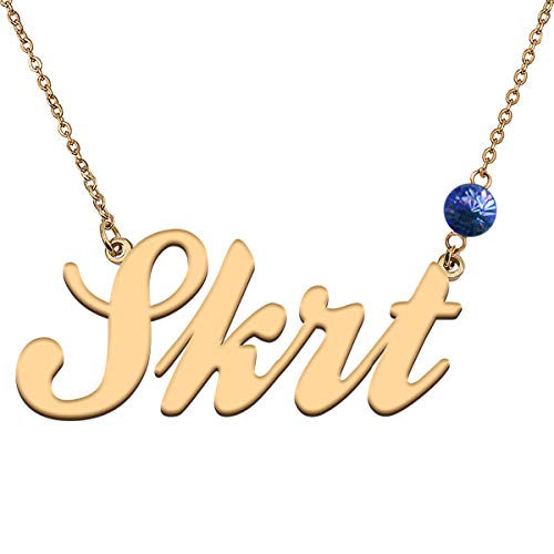 HUAN XUN Custom Choker Birthstone Skrt Name Necklace Best