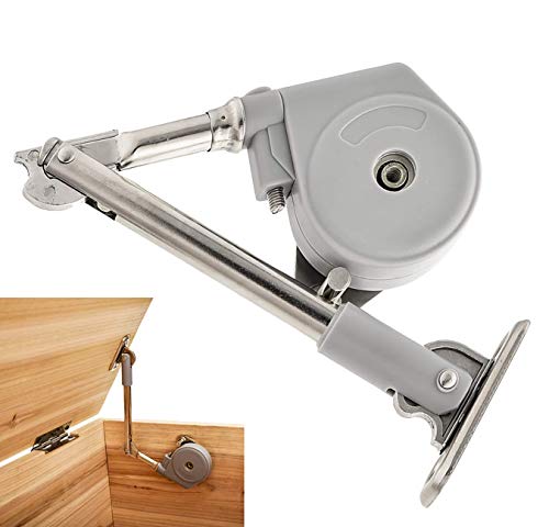 Kocent Lid Stay 105 Degree Open with Soft Close Easy Install Folding Lid Stay Hinge keep The Lid open Without Smashing Fingers Perfect for Toy Box Drawer Window Wardrobe Cabinet Door