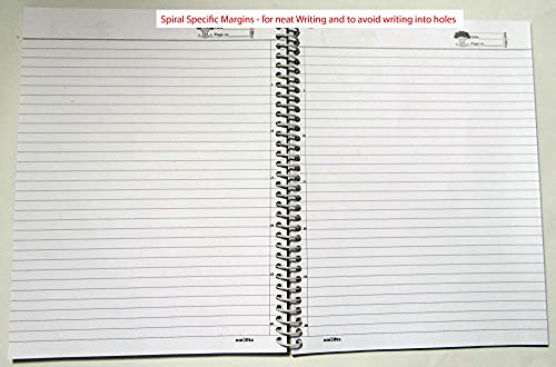 Image of amblitz Spiral Notebook - A4-500 Pages - Unruled 5 Subject Spiral Notebook - Ruled -200Pages, 70 GSM, Size A4 Approx.