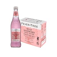 Fever-Tree Refreshingly Light Wild Raspberry Tonic Water, Premium Quality Sparkling Drink Mixer, Natural Ingredients & Flavours, 500mL (Pack of 8 Glass Bottles)