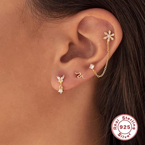Boucles d'oreilles serpent argent unique TABOJS s925 pour ne plus perdre - 2