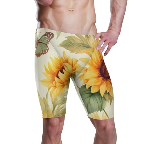 Sunflower Butterfly Swim Jammers Swimsuit for Men XXL B0401504