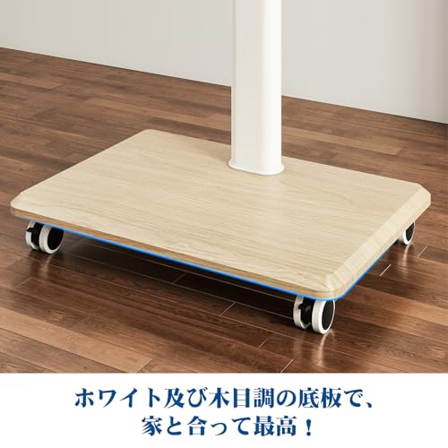 undefined Rfiver テレビスタンド白 壁寄せテレビスタンド キャスター付き tvスタンド 27~65インチ対応 テレビ台 移動式 ラック回転 高さ調整可能 木製ベース 耐荷重40 kg VESA400x400まで 業務用 展示用 家用 ホワイト の商品画像 3