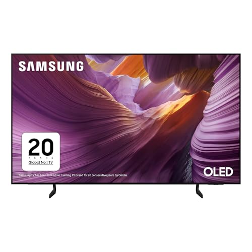 Samsung Smart TV 55-Inch S84F 4K OLED Television for Live Football & Home Cinema OLED HDR 4K AI Upscaling Motion Xcelerator 120Hz Gaming TV Dolby Atmos Vision AI [2025] [Energy Class G]