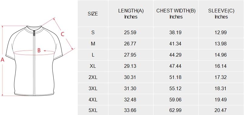 Vista 5 de InterestPrint Men's Bike Clothing Breath-able Cycling Jersey Full Zipper Bike Clothing