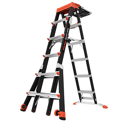Little Giant Ladder Systems 15131-001 Select Step 6 to 10-Feet Adjustable Fiberglass Stepladder