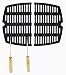 Produktbild B-Ware 2-teiliger Gusseisen Grillrost + 2 Griffe + 2 Adapterklammern für Weber Q100 Q1000 Serie