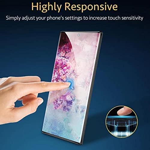 Image of Blacksheep Full Glue Samsung Galaxy Note 10 Plus Tempered Glass Full Coverage Edge-to-Edge with HD Clearance Premium Tempered Glass Screen Protector For Samsung Galaxy Note 10 Plus - Black