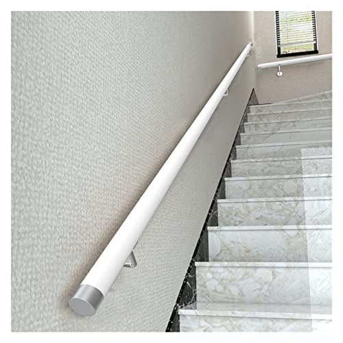 Main courante d'escalier en bois blanc de qualité avec supports design - 2