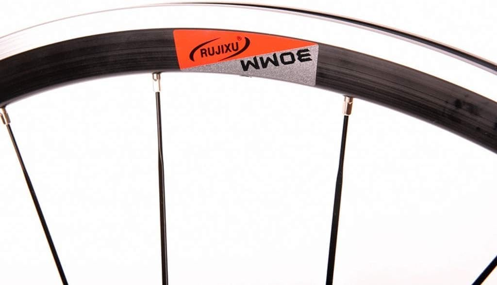 Ruedas de Bicicleta Ruedas Delanteras y traseras de Bicicleta 700C Freno de llanta de Alta Velocidad Cartucho de Fibra de Carbono rodamiento Sellado