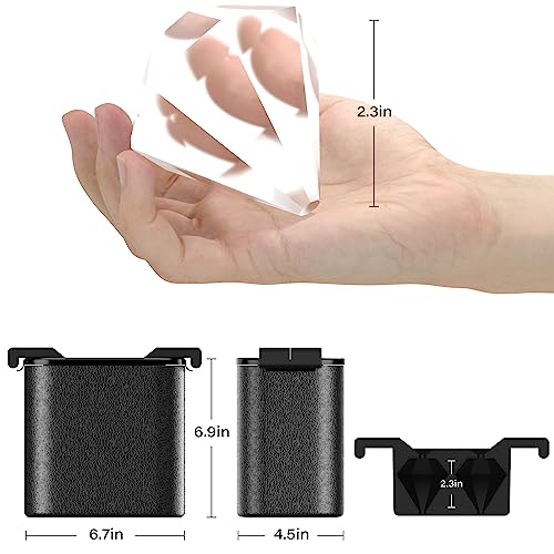 Image of Clear Diamond Ice Cube Tray: Crystal Clear Ice Maker - Large Diamond Shape Ice Cube Maker for Whiskey Cocktails Bourbon