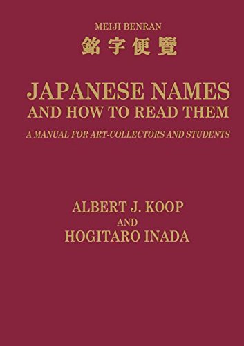 Japanese Names and How to Read Them: A Manual for Art Collectors and Students