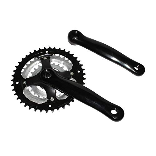 Pedalier VTT P2R triple plateau alu noir 170mm pour reparer ou renover la transmission de son velo