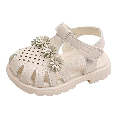 RNTOP Baby Boy Unisex Sandals Shoes for Infant/Toddlers First Walkers Prewalkers Soft Anti-Slip Sole Flat (Beige, 7 Toddler)