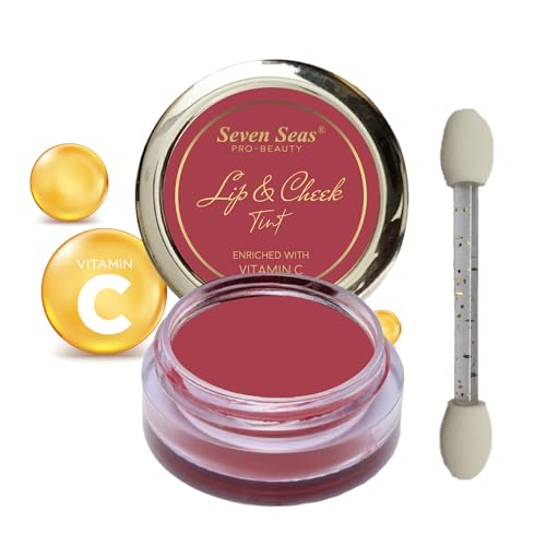 Image of Seven Seas Lips & Cheek Tint | Matte Natural Blush for Women | Lip Tint with Vitamin E | Nourishing Cheek Tint (Hippie Pink)