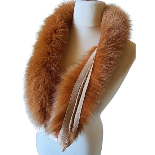 Camel Trim fox fur edge tape for mens and womens hood coat parka 77 cm3