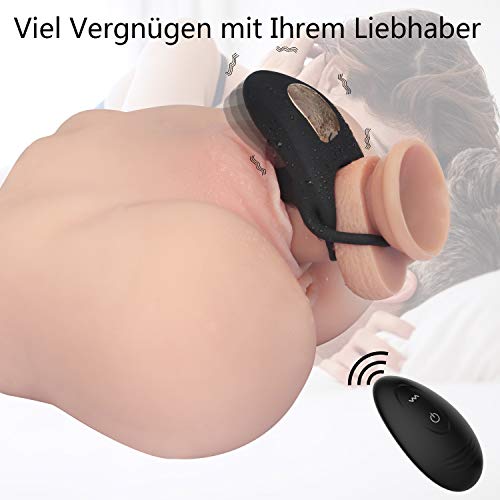 Enlove Dual penisring, vibrator met afstandsbediening, 10 vibratoren, voor clitoris, siliconen cockring, clitorisstimulator, rekbaar, penisringen, testikelringen, paarvibrator, seksspeelgoed voor mannen, koppels, extreem - Afbeelding 4
