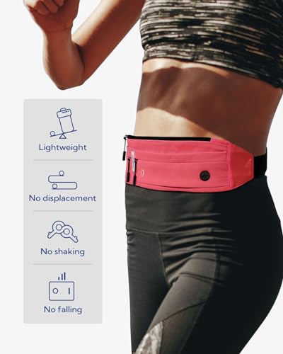 Image of WATERFLY Running Belt Fanny Pack: Runner Marathon Jogging Waist Pack Sport Workout Exercise Fitness Phone Holder Belt for Men Women Jogger Slim Waistband