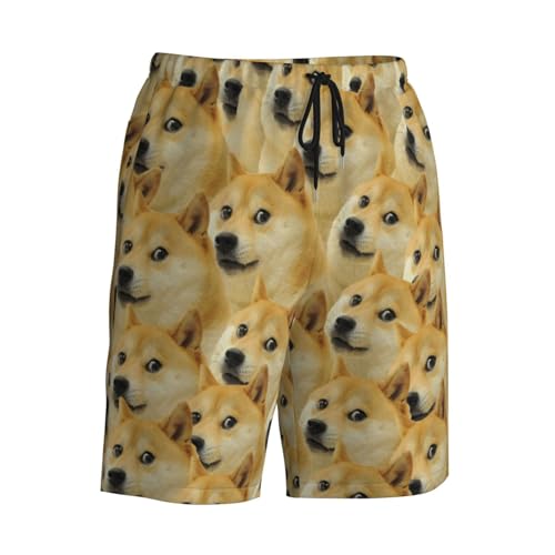 Doge Meme Mens Swim Trunks Quick Dry Board Shorts 7" - Hawaii Beach Swimwear2