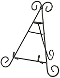 9' Black Iron Tall Adjustable Display Stand Curve Design for Home Decoration, Photo Picture Albums,...