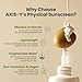 AXIS-Y Complete No-Stress Physical Sunscreen V3 - SPF 50 Mineral Sunscreen with 2% Niacinamide, Zinc Oxide Sunblock for Broad Spectrum Sun Care - Vegan Korean Skin Care -1.69 fl. oz.