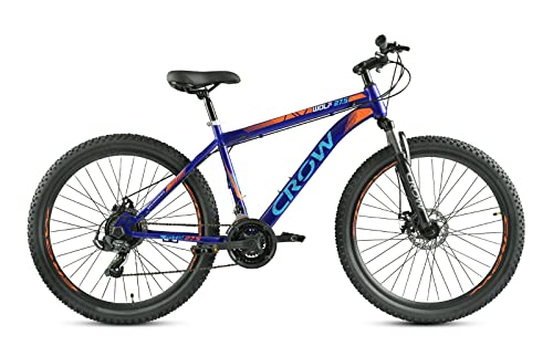 CROW - Wolf 21 Speed | 27.5" Inch Mountain Bike | Suspension Fork | Dual disc Brakes | Double Wall Alloy Rims | Unisex MTB | Ideal for Men/Women/Boys/Girls