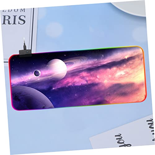 Tapis de souris de jeu à 14 LED VILLCASE avec surface de glisse fluide pour PC