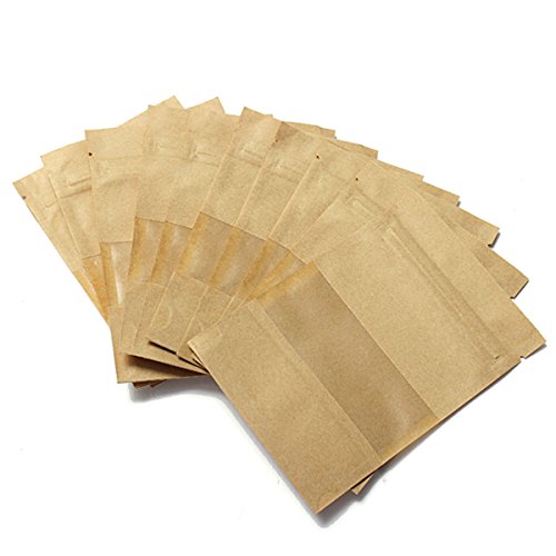 Bolsas de embalaje reutilizables herméticas de kraft con cierre para semillas 8