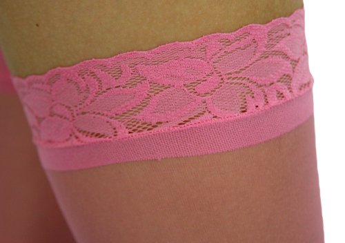 Image of ToBeInStyle Women's Sheer Banded Thigh High Socking w /Opaque Band