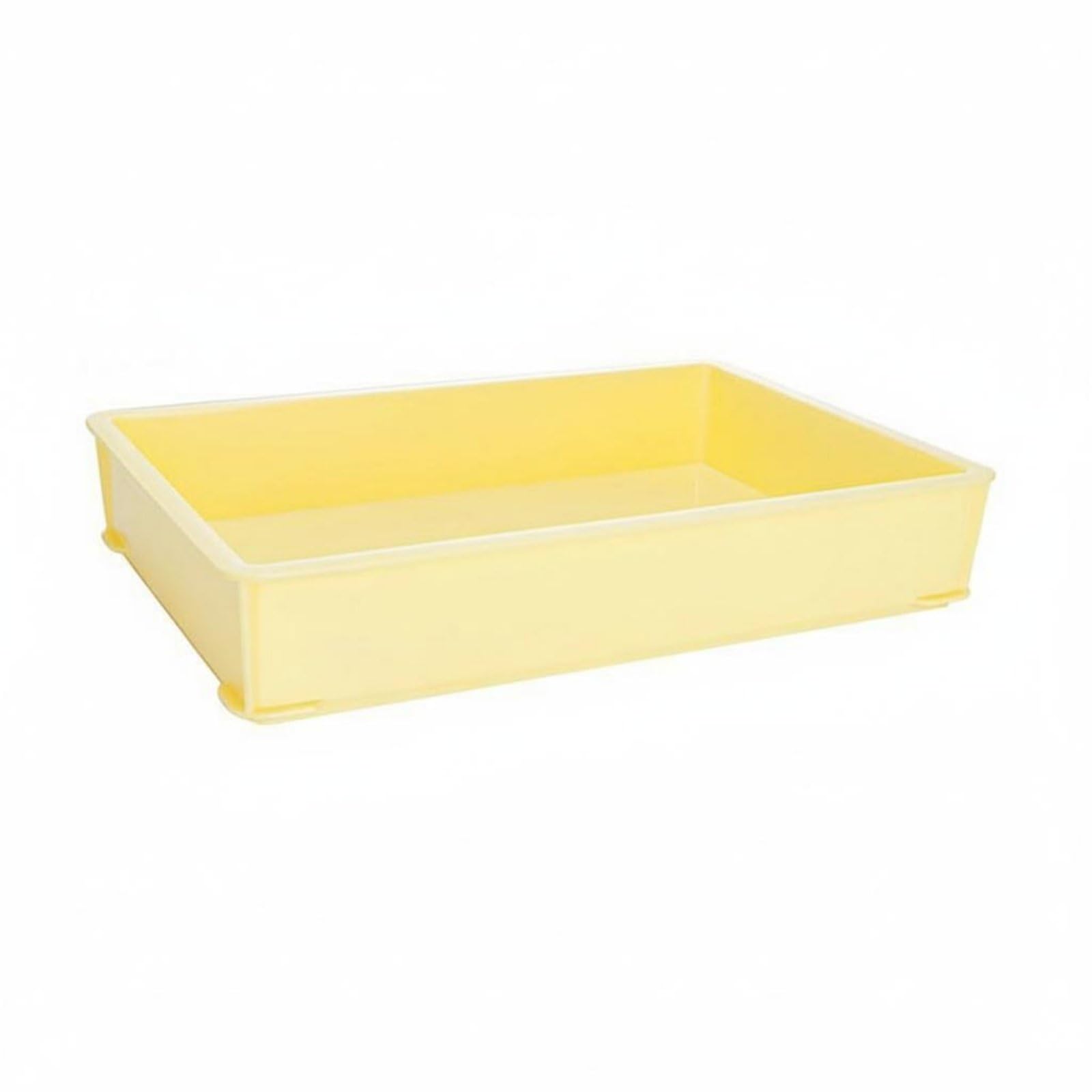 Scatola di Fermentazione con Coperchio Qualità Professionale Attrezzatura da Cucina Impilabile per Pizzaioli, Contenitore Per Impasto Giallo C13, Altezza 105mm