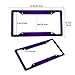 Purple License Plate Frame 2 Packs Purple Car Accessories Aluminum Metal License Plate Holder, Weather Proof, Rust-Proof Universal Size