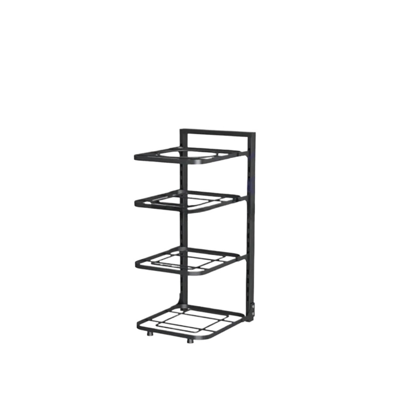 YXINAER Pots and Pans Organizer Pot Rack Layered Kitchen Home Adjustable Free Layering Snap-On Organizer Cabinet Storage Bowl Shelf(4-layer)