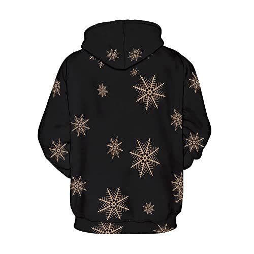 Couple Cute 3D Santa Print Ugly Christmas Kangaroo Pocket Sweatshirt Hoodies Pullover2