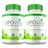 LipoVive Capsules, Maximum Strength Advanced Formula, Lipo Vive Pills Premium Supplement, All Natural Ingredients (2 Pack)
