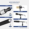 NEEWER Upgraded Microphone Boom Pole, 9.8ft/300cm Telescopic Carbon Fiber Mic Boom Arm with 5 Sections, 1/4” 3/8” 5/8” Screw Adapters, Cable Straps, Shoulder Strap & Storage Bag, MS-300C #3