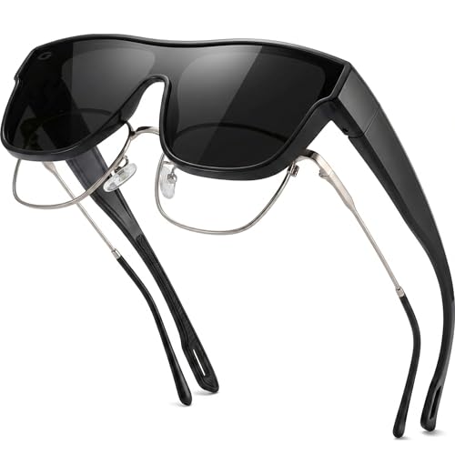 Image of Cover-Ups Black Fit Over Sunglasses - Wrap Around Sunglasses - People Who Wear Prescription Glasses in the Sun