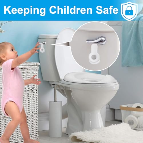 Image of Toilet Locks Baby Proof, Toilet Flush Locks Baby Proof Child Toddlers, Round Cover Childproof Lock for Bathroom Restroom Washroom Lavatory, Easy Installation Baby Safety Lock with 3M Adhesive(1Pack)