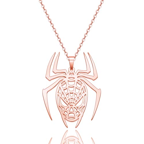 YLWJSP Spider Pendant sharp Necklace Spider Movie Inspired Hero Gifts Halloween Spider Jewelry for Him/Her (Spider NRG)