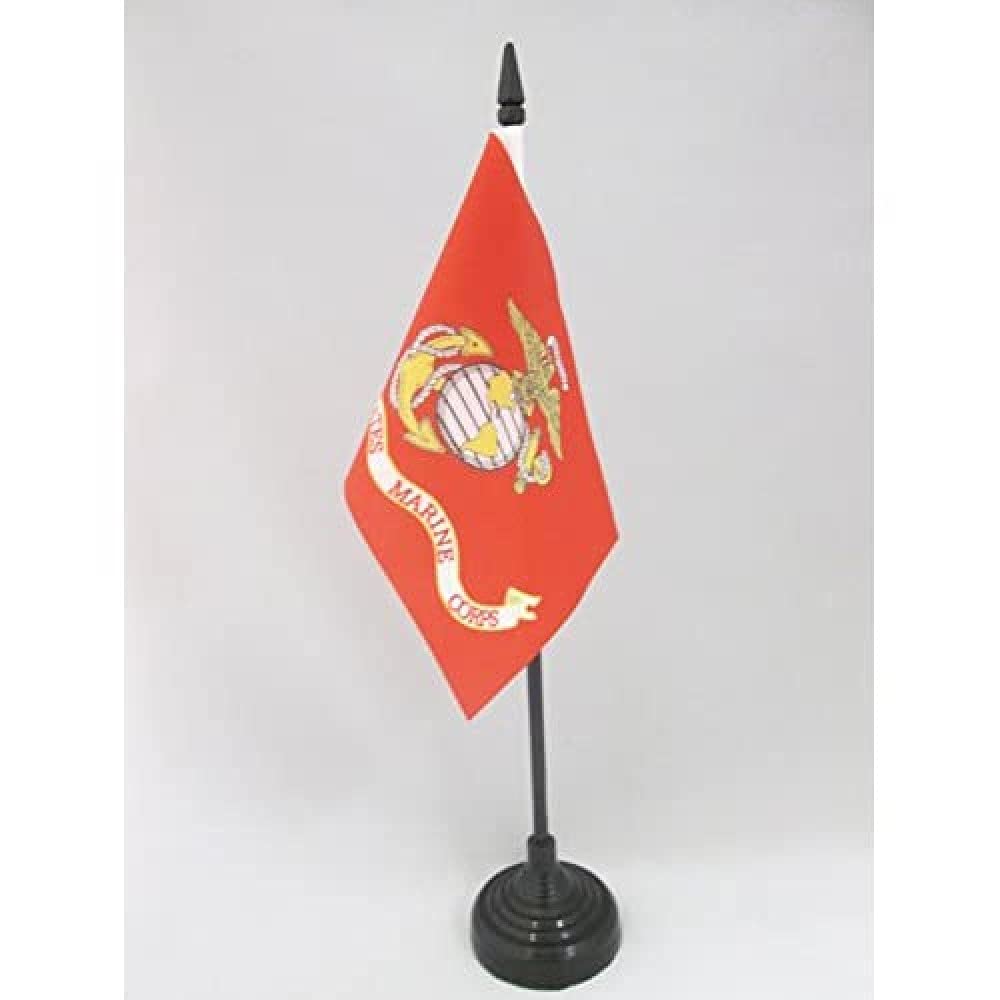 AZ FLAG, USA Old Marine Table Flag 4'' x 6'', American Office Mini Banner 100% Polyester 15 x 10 cm