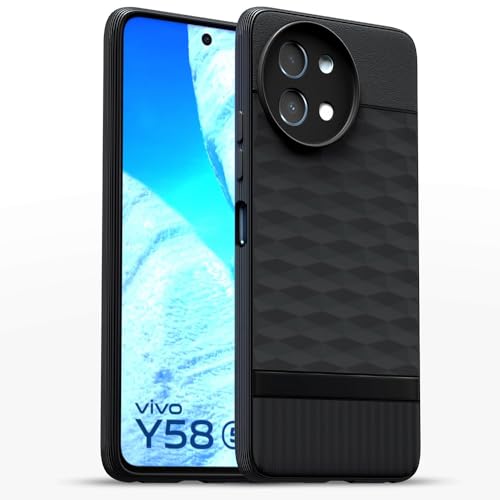 Image of Shockproof Case for Vivo Y38 5G / Y58 5G | Full Camera Protection | TPU Flexible Back Cover for Vivo Y38 5G / Y58 5G (Matte Black)