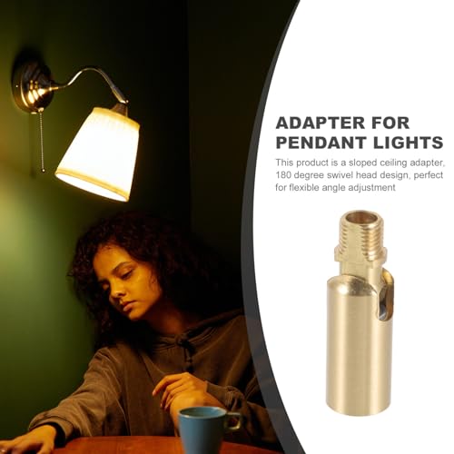 Veemoon 48AVML317U7FFQ497PKW Metal Sloped Ceiling Adapter Light Bulb Changer Rotatable Chandelier Ceiling Pure Copper Pendant Lamps Irregular Lamp Head Lamp Adapters thumb #3