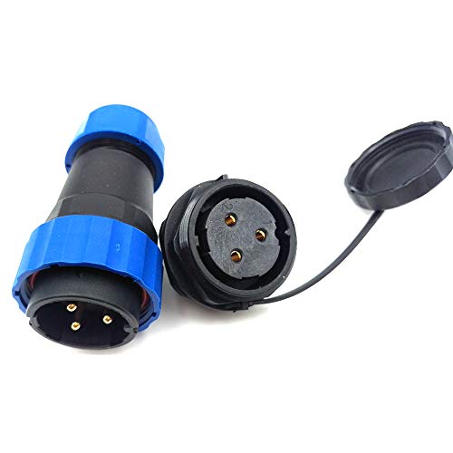Connecteur étanche 3 broches SD28 prise alimentation industrielle de 28 mm