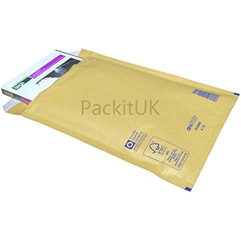 PackitUK 1709-50 200 x 275 mm Arofol Size D AR04 Padded Bubble Lined Mailers Cushioned Envelope - Gold (Pack of 50) Cover